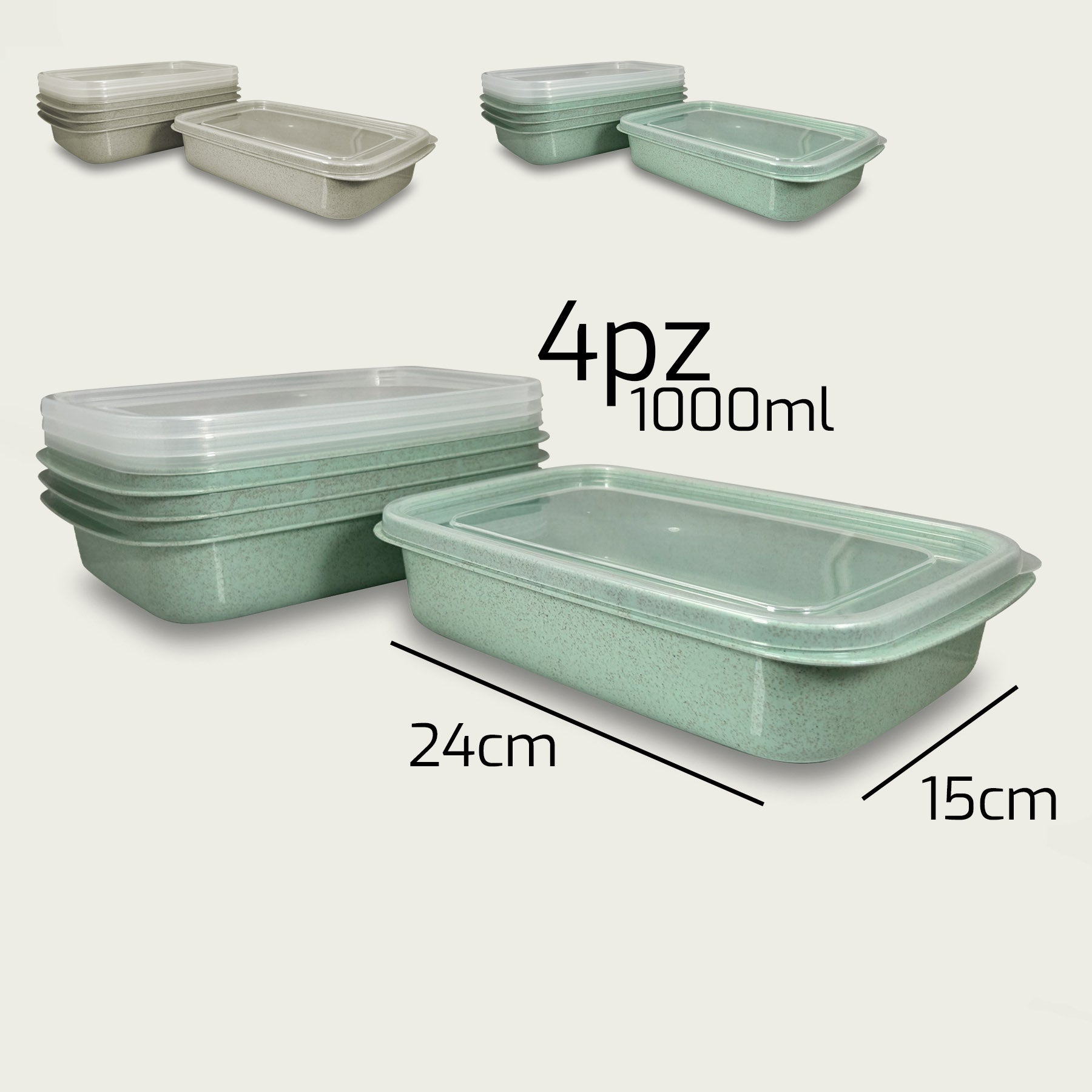 ARCA CONTENITORI 4PZ SCOMPARTO IN PLASTICA