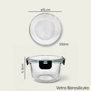 ARCA CONTENITORE VETRO TONDO 15CM H.6