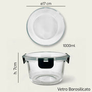 ARCA CONTENITORE VETRO TONDO 17CM H.6,5