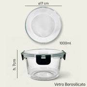 ARCA CONTENITORE VETRO TONDO 17CM H.6,5