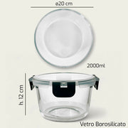 ARCA CONTENITORE VETRO TONDO 19CM H.12