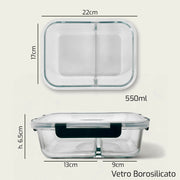 ARCA CONTENITORE VETRO RETT 22X16CM H.6