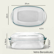 ARCA PIROFILA VETRO C/COP 39X22CM H16