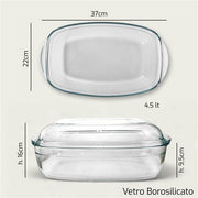 ARCA PIROFILA VETRO C/COP 39X22CM H16 