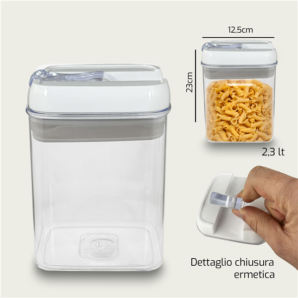 ARCA CONTENITORE ERMETICO 12,5X12,5 H.23