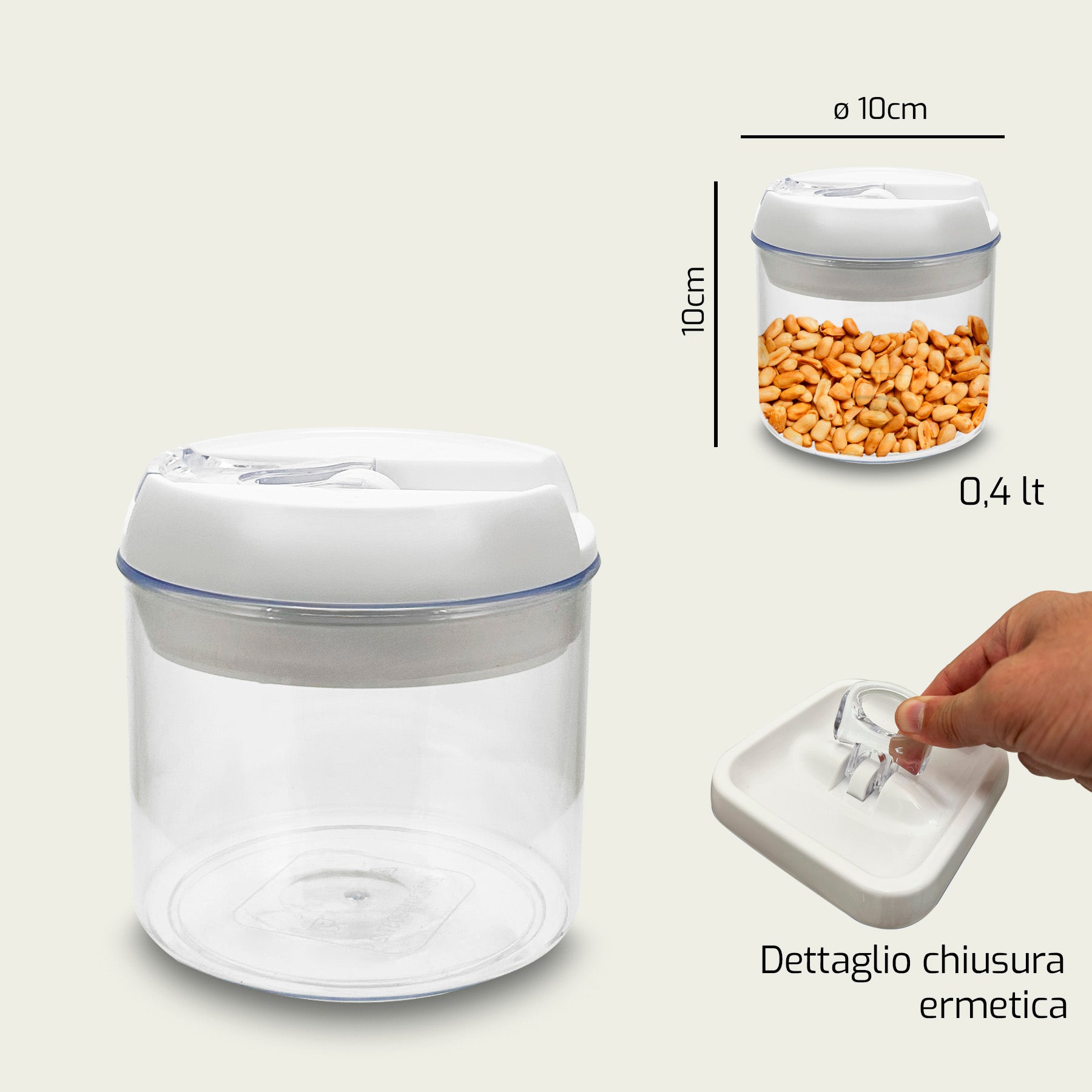 ARCA CONTENITORE ERMETICO 10,5X10,5 H.11