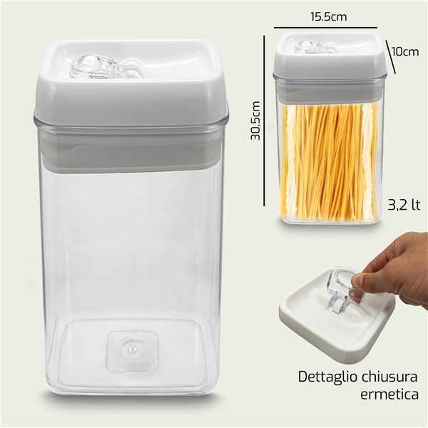 ARCA CONTENITORE ERMETICO 15,5X10,5 H.31