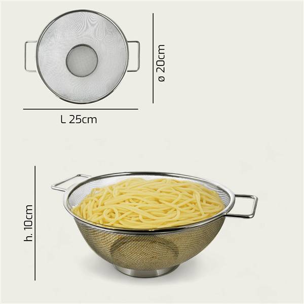 ARCA SCOLAPASTA ACCIAIO 20X25CM H.10 