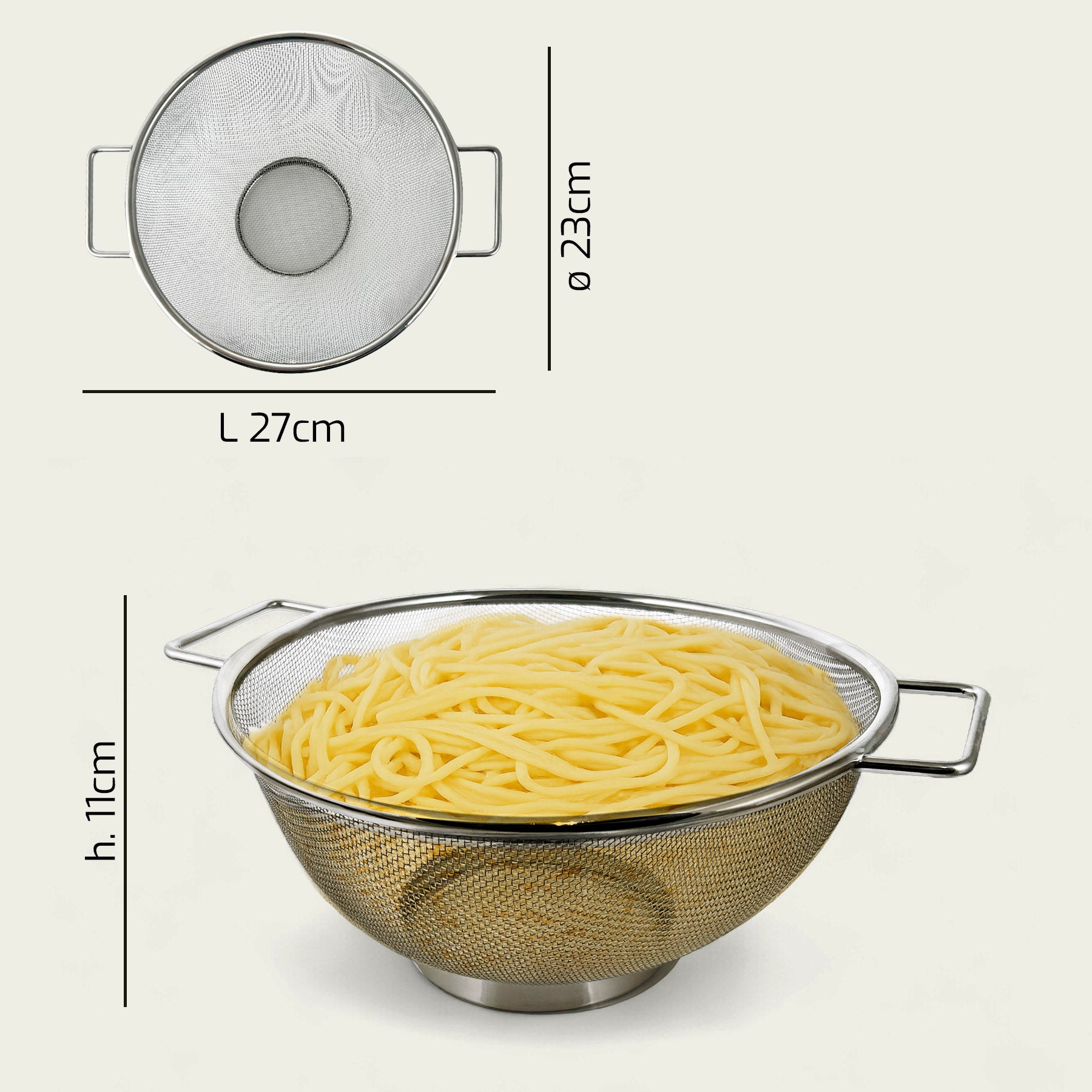 ARCA SCOLAPASTA ACCIAIO 26X37CM H.11