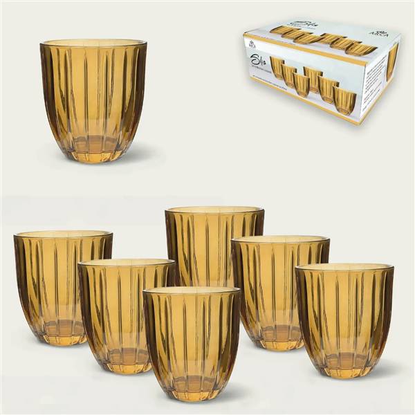 ARCA BICCHIERI 6PZ SILIS 310ML AMBRA 