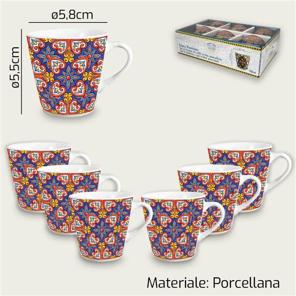 ARCA TAZZINE 6PZ S/PIATTO SAKURA 