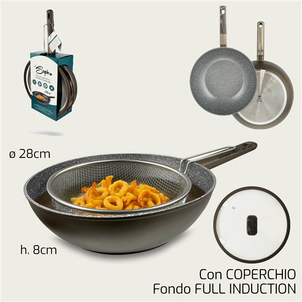 ARCA WOK SOPHIA 1M 28CM C/COPERCHIO 