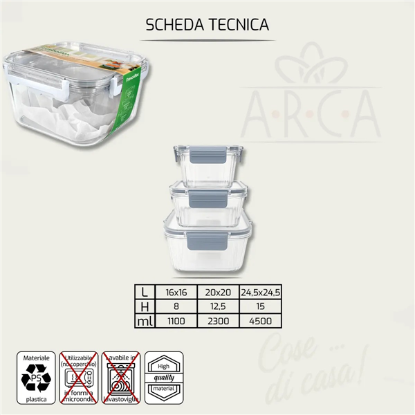 ARCA CONTENTIORI 3PZ FRESKO C/COP