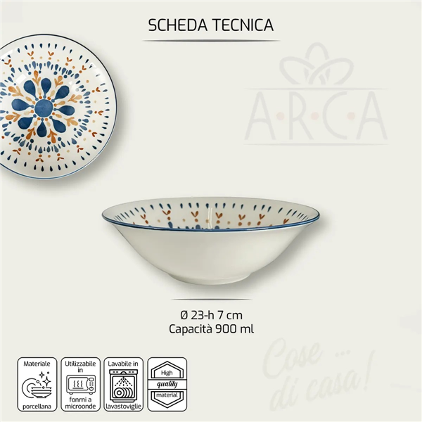 ARCA INSALATIERA AURORA BLU CM.23 