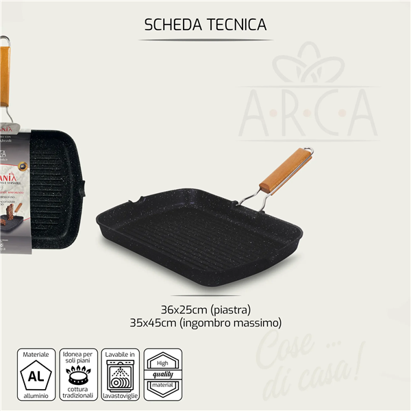 ARCA BISTECCHIERA VULCANIA 36X26CM. 