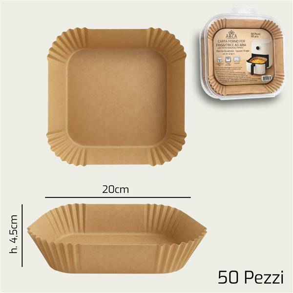 ARCA CARTA FORNO S/50 QUADRA 20CM MARRON 