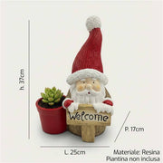 ARCA VASO BABBO NATALE H.38CM 