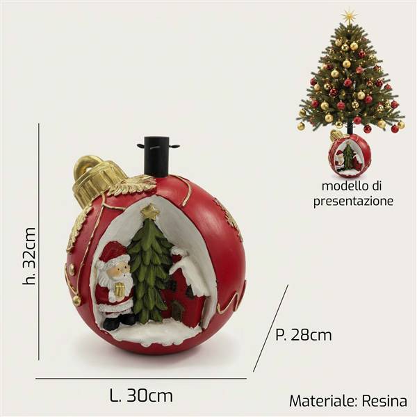 ARCA BASE ALBERO H.32 PALLA DI NATALE 