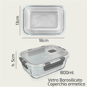 ARCA CONTENITORE VETRO CM.18X13X6 