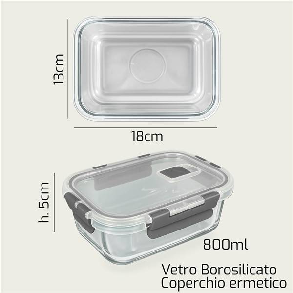 ARCA CONTENITORE VETRO CM.18X13X6 
