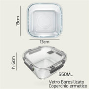 ARCA CONTENITORE VETRO 13X13X6 