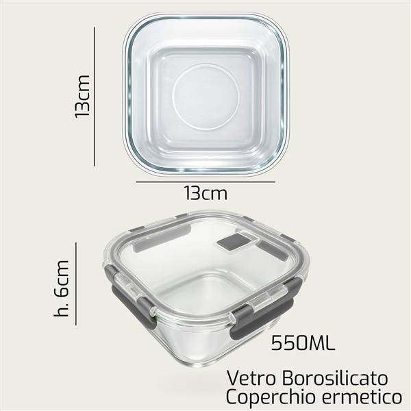 ARCA CONTENITORE VETRO 13X13X6 
