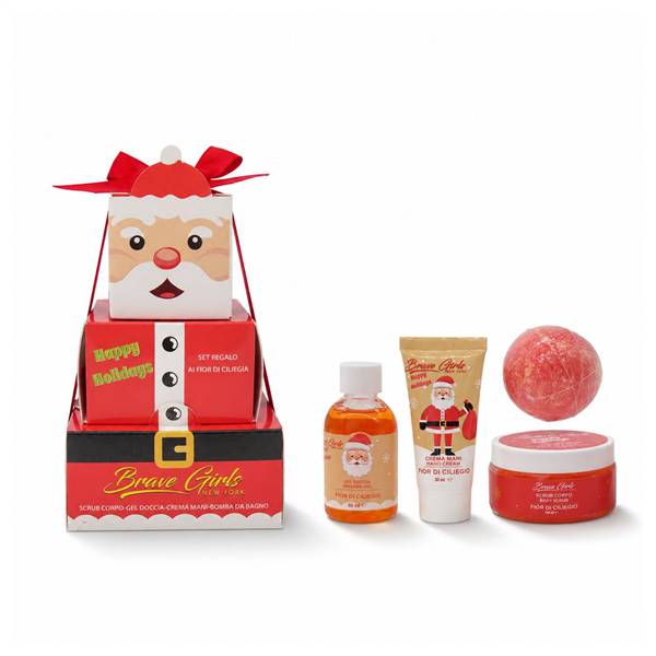 BRAVE SET REGALO BABBO NATALE 4PZ CILIEG 