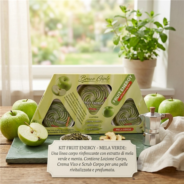 BRAVE SKINCARE KIT 3PZ MELA VERDE 