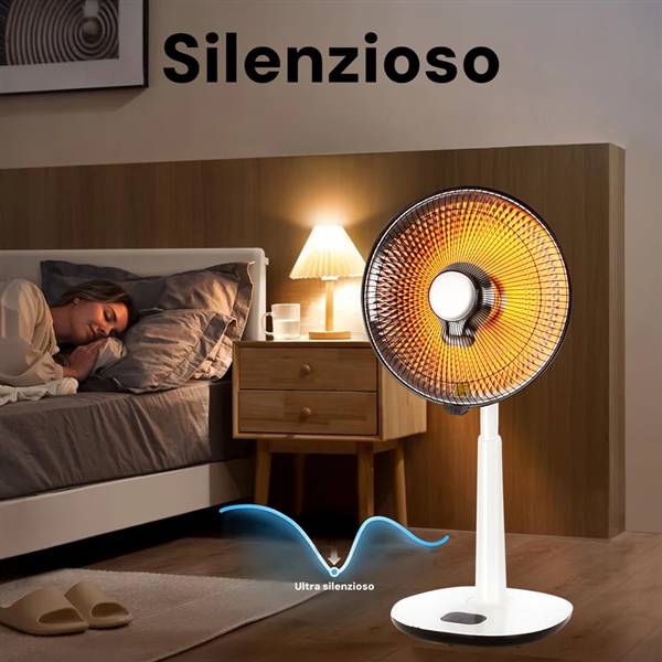 AVILIA STUFA A PARABOLA CARBON CRYSTAL CON TELECOMANDO E TIMER 450-900W WINTEM