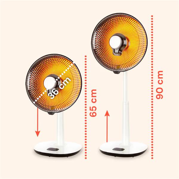 AVILIA STUFA A PARABOLA CARBON CRYSTAL CON TELECOMANDO E TIMER 450-900W WINTEM