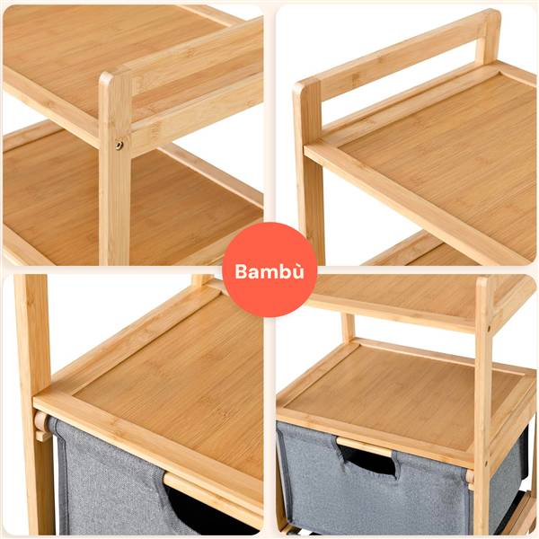 AVILIA PORTABIANCHERIA IN BAMBU 90X38X30 