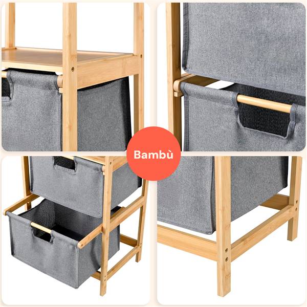 AVILIA PORTABIANCHERIA IN BAMBU 90X38X30 