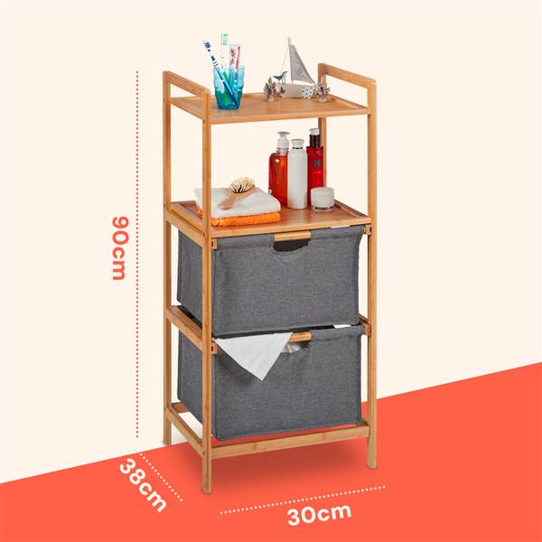 AVILIA PORTABIANCHERIA IN BAMBU 90X38X30 