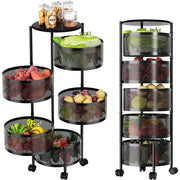 AVILIA CARRELLO RICHIUDIB NERO 32X32X90 CON RUOTE + 5 CESTELLI