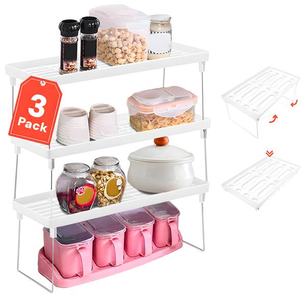 AVILIA SET 3 SCAFFALI 30X20X15,3 CM BIAN RICHIUDIBILI BIANCO