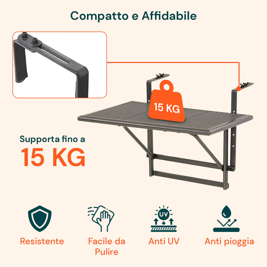 AVILIA TAVOLO PIEGHEVOLE DA BALCONE