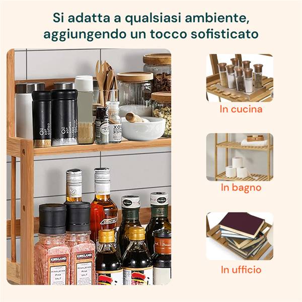 AVILIA ORGANIZER MULTIUSO BAMBU 3 RIPIAN 42X18X53 CM.