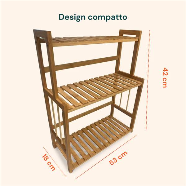 AVILIA ORGANIZER MULTIUSO BAMBU 3 RIPIAN 42X18X53 CM.