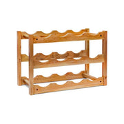 AVILIA ORGANIZER IN BAMBU CON 3 RIPIANI PER 12 BOTTIGLIE 42X21X28 CM.