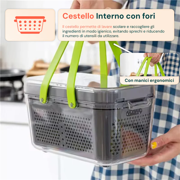AVILIA TAGLIA VERDURE MULTIFUNZIONE CON 6 LAME INTERCAMBIABILI