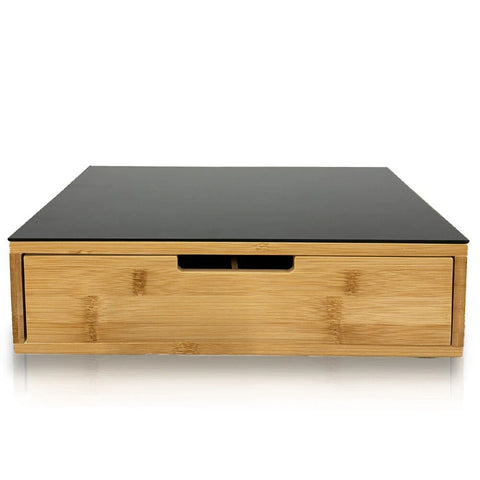 MMZ PORTACAPSULE IN BAMBU CON VETRO 31,5X30X10