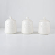 MMZ BARATTOLI 3PZ IN CERAMICA 500ML CM.9X9XH12,5 MODELLO CLASSIC