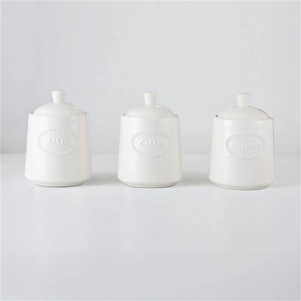 MMZ BARATTOLI 3PZ IN CERAMICA 500ML CM.9X9XH12,5 MODELLO CLASSIC