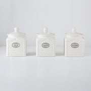 MMZ BARATTOLI 3PZ IN CERAMICA 500ML CM.9X9XH12,5 MODELLO MIELE