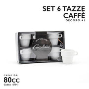 MMZ TAZZINE CAFFE 6PZ 80CC DECORO 41