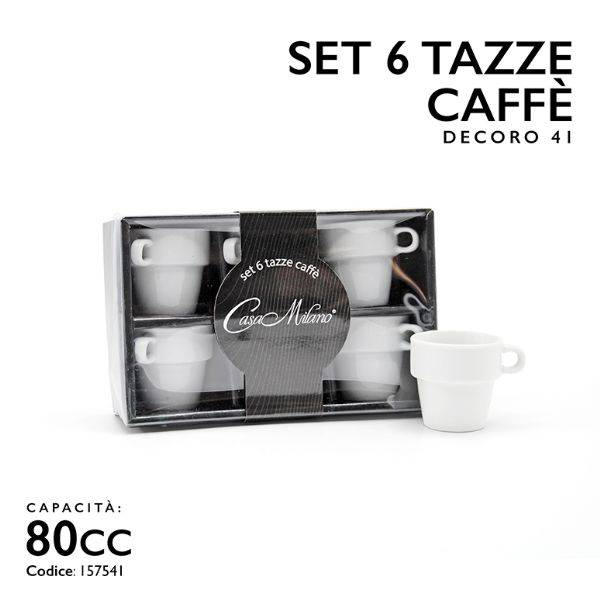 MMZ TAZZINE CAFFE' 6PZ 80CC DECORO 41 