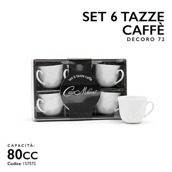 MMZ TAZZINE CAFFE' 6PZ 80CC DECORO 72 
