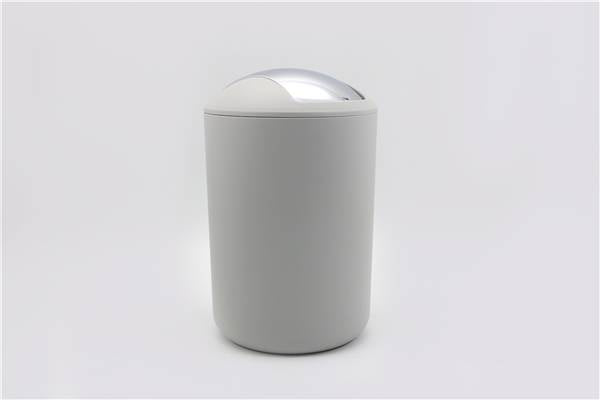 MMZ PATTUMIERA BAGNO PLASTICA 5L GRIGIO E COPERCHIO BASCULINA DM.20XH31