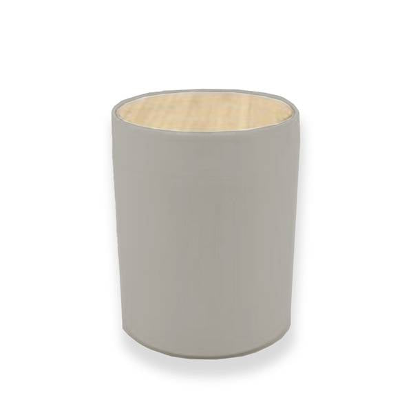 MMZ PATTUMIERA BAGNO PLASTICA 2L TORTORA E COPERCHIO IN BAMBOO DM.14XH.18