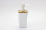 MMZ DISPENSER SAPONE PLASTICA BIANCO E BAMBOO DM.7,5XH.18